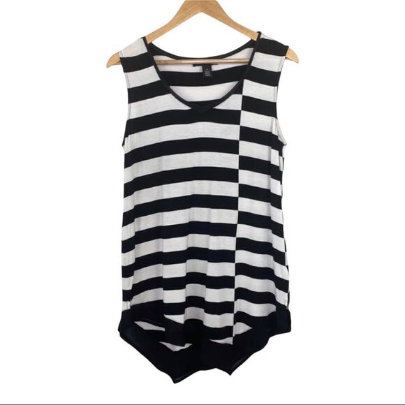 White House Black Market Tops - White House Black Market striped tunic med…